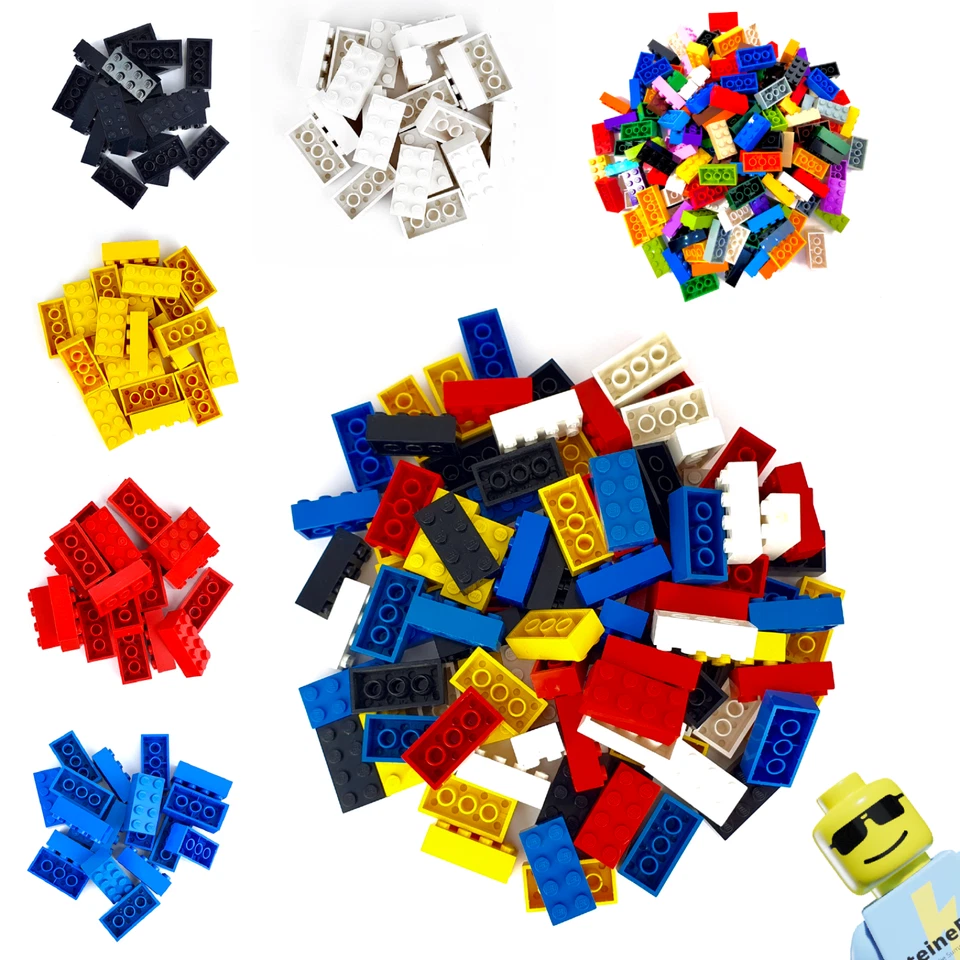LEGO 2x4 Basic Steine Bausteine Noppen - 50 Stück - 9 Farben zur Auswahl - 3001 - Bild 1 von 1
