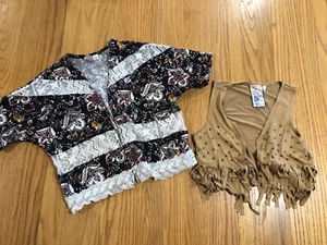 Girls sz small 4/5 vest & Kimono - Picture 1 of 8