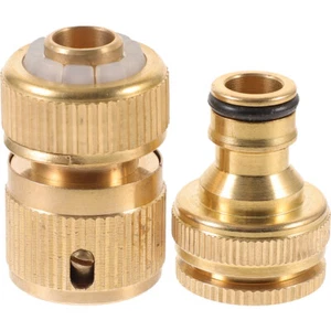 1 Pair Garden Hose Quick Connect Hose Coupler Garden Hose Adapter Hose Connect - Picture 1 of 12