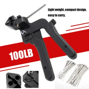Pistola de amarre de cables de acero inoxidable con 200 piezas Herramienta de amarre de cables de acero inoxidable - Imagen 1 de 12