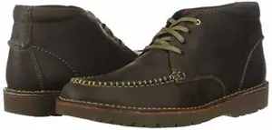 Botas al tobillo de cuero marrón oscuro Clarks para hombre Vargo 26138813 - Imagen 1 de 7
