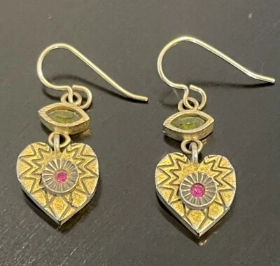 Patricia Locke Signed Gold Tone Swarovski Crystals Hook Dangle Earrings - Image 1 of 3