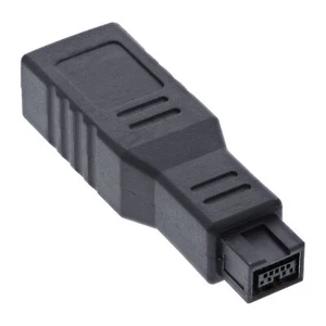 2 x InLineFireWire Adapter 6pol Buchse auf 9pol Stecker IEEE 1394A Kupplung - Bild 1 von 2