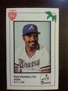 Atlanta Braves Police #10 1981 Chris Chambliss Oceanside High School UCLA Bruins - Imagen 1 de 1