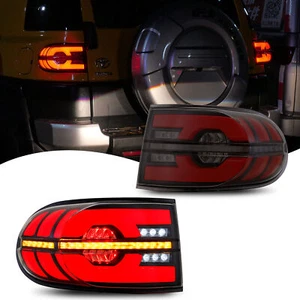 LED Tail Lights for Toyota FJ Cruiser 2007-2020 Black Sequential Rear Lamps - Picture 1 of 5