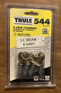 Paquete de 4 cilindros de bloqueo de sistema de llave Thule 544 kit de llaves portaequipajes de techo para automóvil SELLADO - Imagen 1 de 13