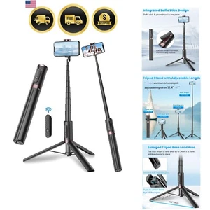 Trépied de téléphone portable 67 pouces selfie stick télécommande sans fil support smartphone - Photo 1 sur 9