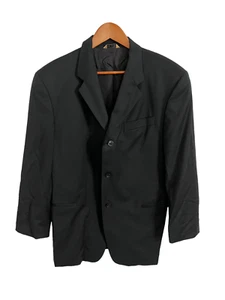 DONNA KARAN Mens Blazer Black 3 Button Jacket Long Sleeve Size 42 - Picture 1 of 5
