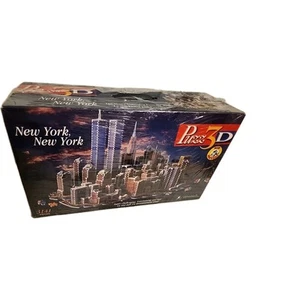 PUZZ3D New York City Puzzle 3D Twin Towers NYC Vintage 1997 Wrebbit Nuovo SIGILLATO - Foto 1 di 4