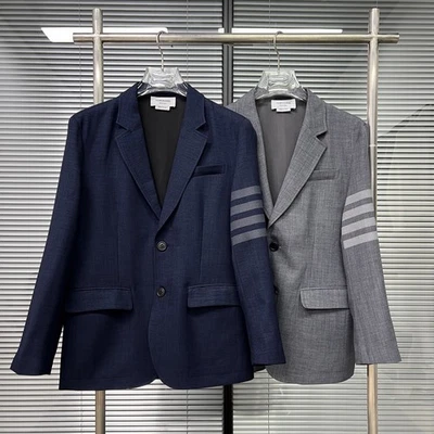 Thom Browne New Autumn Classic Striped Long-sleeved Thin Jacket Suit - Image 1 of 4
