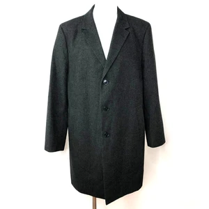 Jos. A. Bank Traveler 46 Reg Gray Herringbone Button Peacoat Blazer Style Jacket - Picture 1 of 19