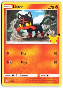 Promociones del 25 aniversario de McDonald's Litten Non Holo 015/025 casi nuevas - Imagen 1 de 2