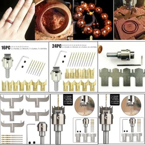 Multifunction Bracelet Ring Drill Beads Wood Drill Bit Milling Router Tool Set ~ - Foto 1 di 13