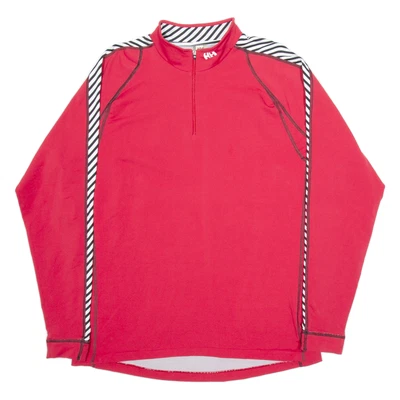 HELLY HANSEN Mens Sweatshirt Red 1/4 Zip XL - Image 1 of 4
