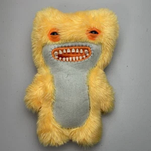 RARE EDITION Fuggler Funny Ugly Monster 12"Yellow Plush Orange Eyes Awkward Bear - Picture 1 of 8