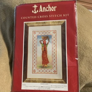 Anchor Counted Cross Stitch Kit Asian Lady 2001 - Picture 1 of 7