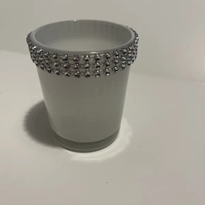 DT DavidTutera Wedding Beaded Table Candle Holder & Battery Flicker Candle New - Picture 1 of 7