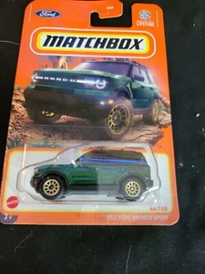 2024 MATCHBOX 44/100 2022 FORD BRONCO SPORT Green New NEAR MINT - Picture 1 of 2