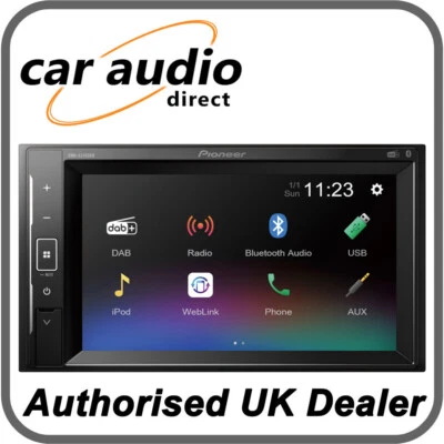 Pioneer DMH-A240DAB 6.2" Mechless Double DIN Touch Screen Bluetooth MP3 DAB+ USB - Image 1 of 3