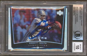 Cowboys Emmitt Smith Signed 1998 Upper Deck Encore #60 Card Auto 10! BAS Slabbed - Picture 1 of 2