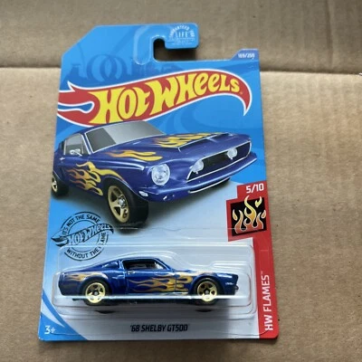 1 2020 Hot Wheels HW Flames Blue ‘68 Shelby GT500 - Image 1 of 2