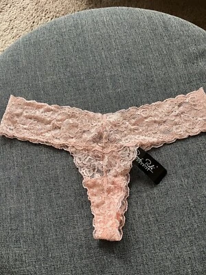 Lencería Rene Rofe Tanga de Encaje Ropa Interior Nueva Con Etiquetas Rosa Talla XL Foto 1 de 4