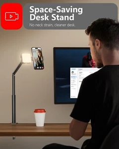 Articulating Phone Stand for Desktop - Best Design-Heavy Duty (BLK) New in Box - Picture 1 of 8