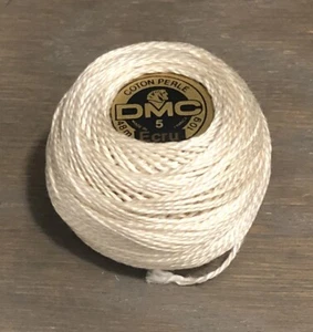 DMC Coton Perle Thread Size 5 - Ecru Color. 10 Count In Newly Sealed Box - Picture 1 of 5