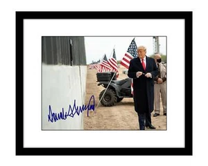 Donald Trump 8x10 Signed photo print Border Wall US president maga kag - Picture 1 of 2