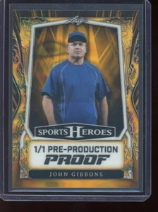 2025 Leaf Metal Sport Heroes Proof Lava Gold John Gibbons (1/1) - Picture 1 of 2