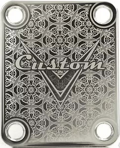 NECK PLATE - Custom -chrome - guitare et basse - Bild 1 von 1