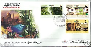 First Day Cover - Brunei (2001) - Visit Brunei Year 2001 FDC - Picture 1 of 3
