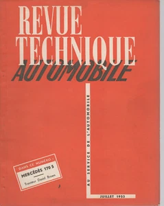 REVUE TECHNIQUE AUTOMOBILE 87 RTA 1953 MERCEDES BENZ 170 S TRACTEUR DAVID BROWN - Imagen 1 de 1