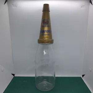 Botella de aceite vintage de vellón dorado Supreme en 1 cuarto imperial. - Imagen 1 de 14