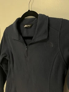 The North Face Jacket Women's S Blue 1/4 Zip Fleece Long Sleeve Navy - Picture 1 of 7