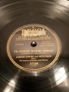 78 Gordon Jenkins & Artie Shaw  IM FOREVER BLOWING BUBBLES/ YOUR MINE YOU) DECCA - Picture 1 of 4