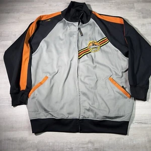 Vintage Akademics Mens Track Jacket Black 3XL Full Zip Y2K 90’s Hiphop Baggy - Picture 1 of 10