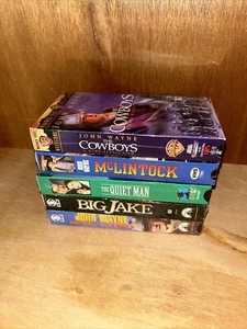 Lot of 5 John Wayne Sealed NEW VHS Rio Lobo Big Jake Cowboys McLintock Quiet Man - Picture 1 of 6