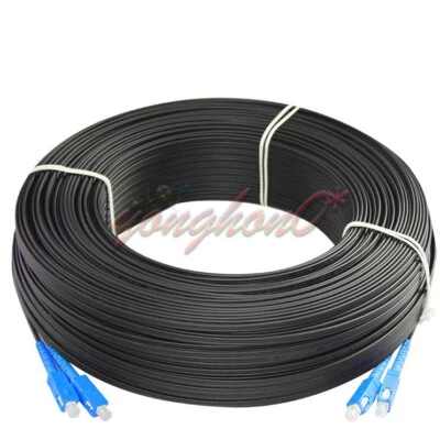  FTTH Drop Patch Cord SC G657 Fiber Optic Cable Jumper 300M Outdoor SC SM Duplex - Image 1 of 4