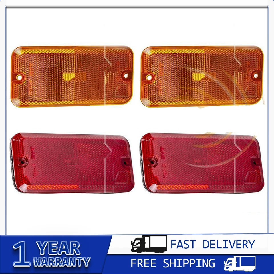 Conjunto de luz indicadora lateral TYC dianteira e traseira para Chevrolet G20 1985-1995 4/lote - Imagem 1 de 4
