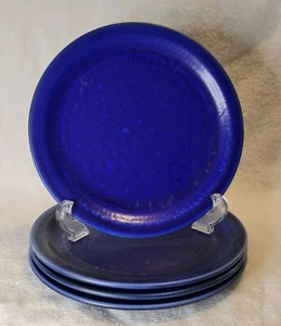 Unmarked Blue Ceramic Salad Plates(Set of 4) - Picture 1 of 9
