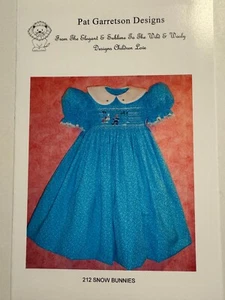 Smocking Plate #212 SNOW BUNNIES by Pat Garretson - Picture 1 of 2
