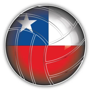 Adesivo decalcomania paraurti auto bandiera mondiale pallavolo Cile - "TG." - Foto 1 di 1