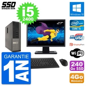 PC Dell Optiplex 990 SFF Bildschirm 27 " i5-2400 RAM 4Go SSD 240Go Windows 10 - Bild 1 von 3