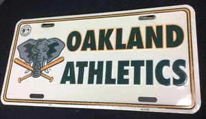 "Oakland Athletics Baseball" Tag White, Green & Gold 6"X12" Metal License Plate - Picture 1 of 2