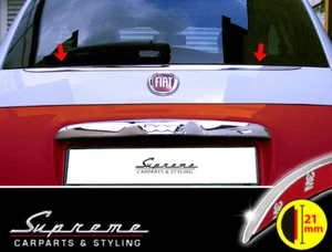 para FIAT 500 & Cabriolet - 3M cromo listón trasero protección de bordes tipo 2 - Imagen 1 de 3