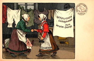 PUBLICIDAD Felicidades Año Nuevo HOFFMAN'S STARCH NEW YEARS 1909 - Imagen 1 de 2