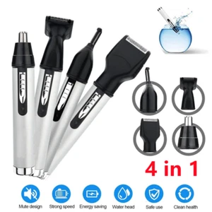 4 in 1 Rechargeable Electric Hair Eyebrow Ear Nose Beard Trimmer Set for Men - Picture 1 of 10
