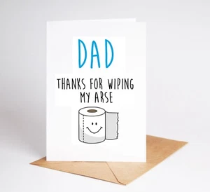 Funny Fathers Day Card Rude Birthday Card Dad Father BC126 - Picture 1 of 3