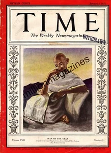 1931 Time January 5 - Gandhi is Man of Year; W.C. Fields; Douglas Fairbanks;Bama - Picture 1 of 1